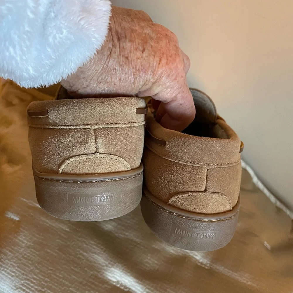 Minnetonka Light Brown Suede Moccasins - Picture 3 of 5